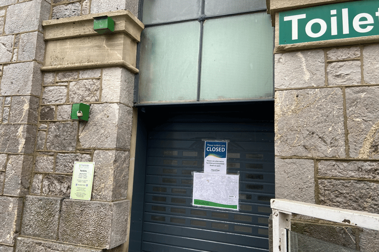 The Market Walk toilets have close and will not reopen until 2026