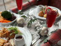 Fancy Christmas dinner aboard a festive-themed train?
