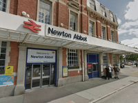 Trains running again after car crashes into bridge 