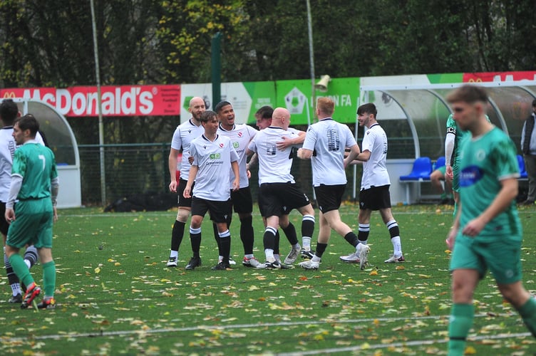 Football. Devon and Exeter Football League Teignmouth AFC 2nd versus Elmore 2nd. A 2-0 win for Teignmouth