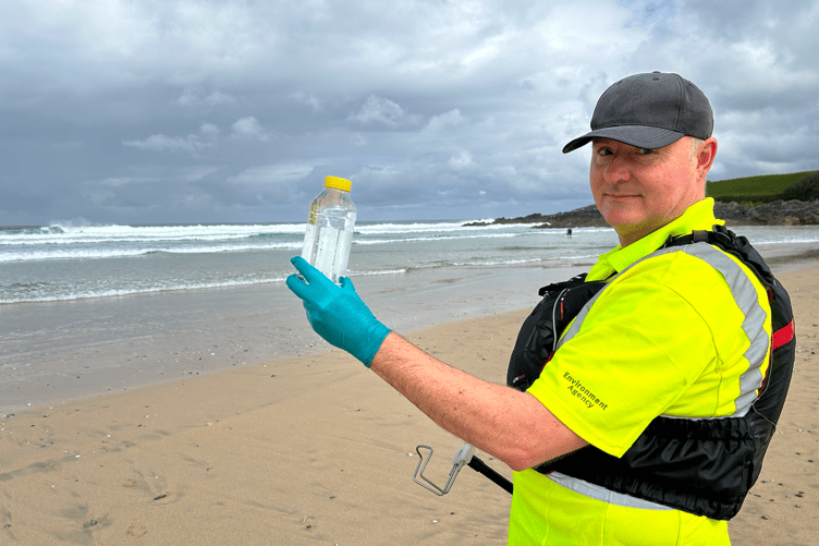 The first sample of this year's bathing season was taken at Fistral Beach in Newquay