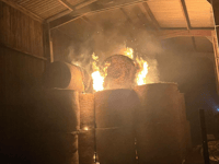 Hay bale fire caused 'minimal' damage to barn 