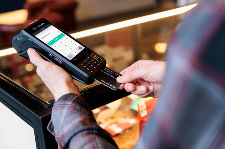 Card payment stock image