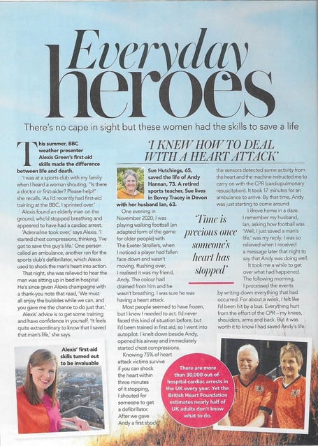 Sue Hutchings, from Bovey Tracey, features in Woman and Home magazine.