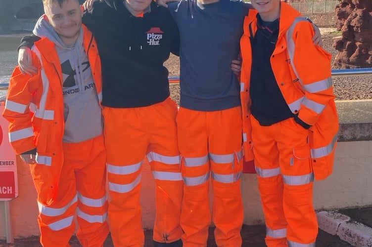 Students visit the Dawlish railway line project with Network Rail. 