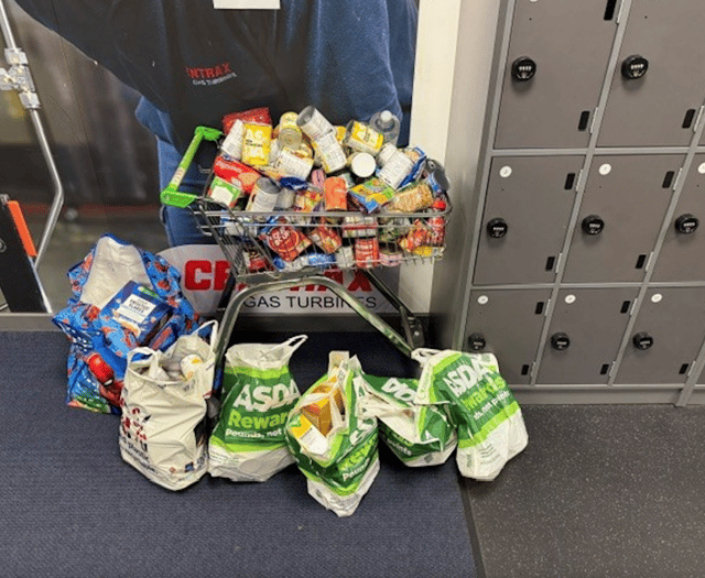 Students spread festive cheer with food bank donations 