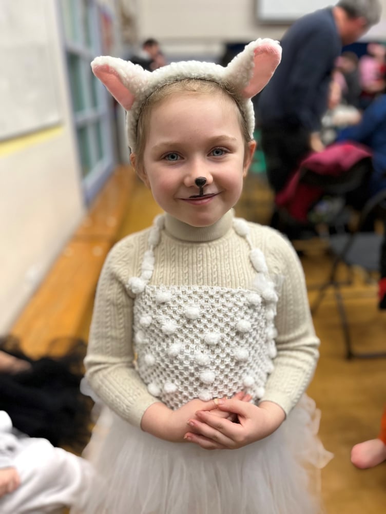 Highweek school pupil Lydia Bourne as an angel.