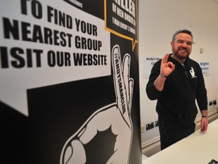 Booking in at health and wellbeing fair