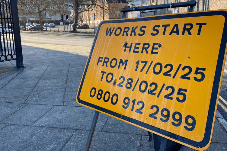 The lane closure is expected to come into force on February 17.