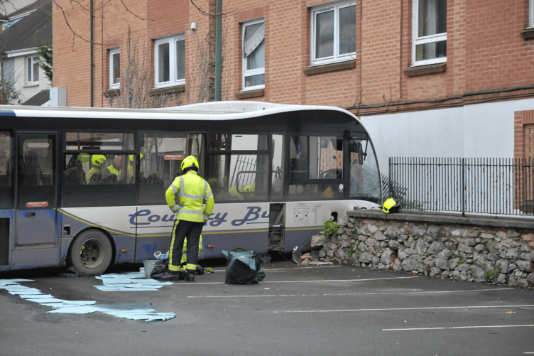 The Country Bus crashed into Newfoundland Way car park