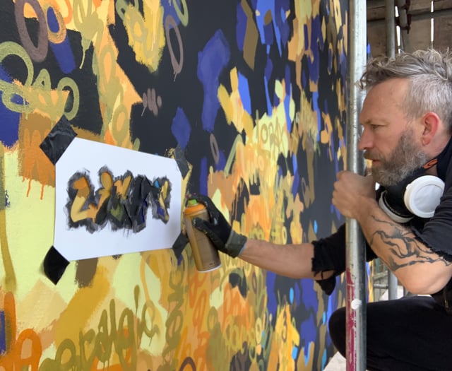 Town centre mural taking shape