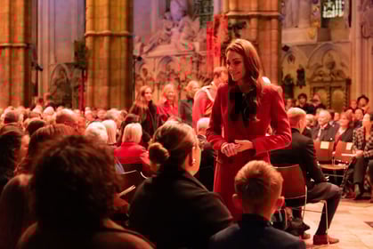Children helped by a Teignbridge charity were invited to the Princess of Wales Christmas service at Westminster Abbey. Photo supplied by Go Beyond