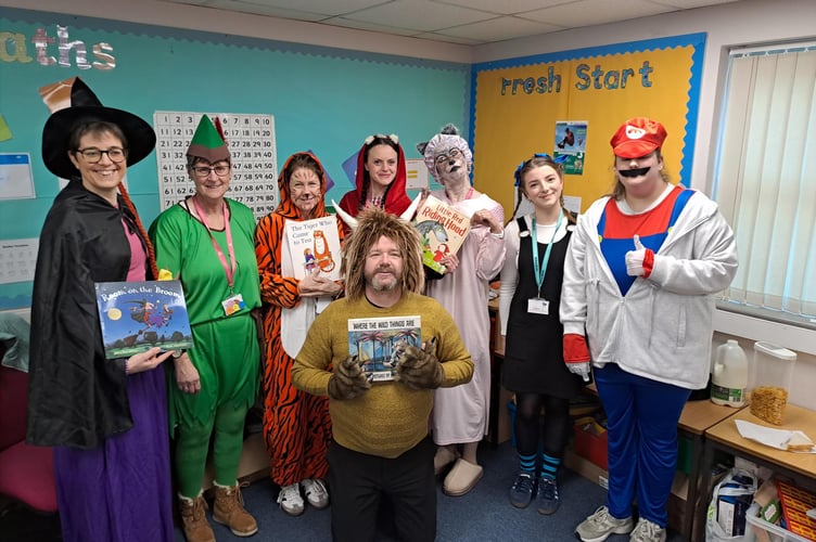 Staff at All Saints Marsh C of E Academy enjoying World Book Day as much as the children 