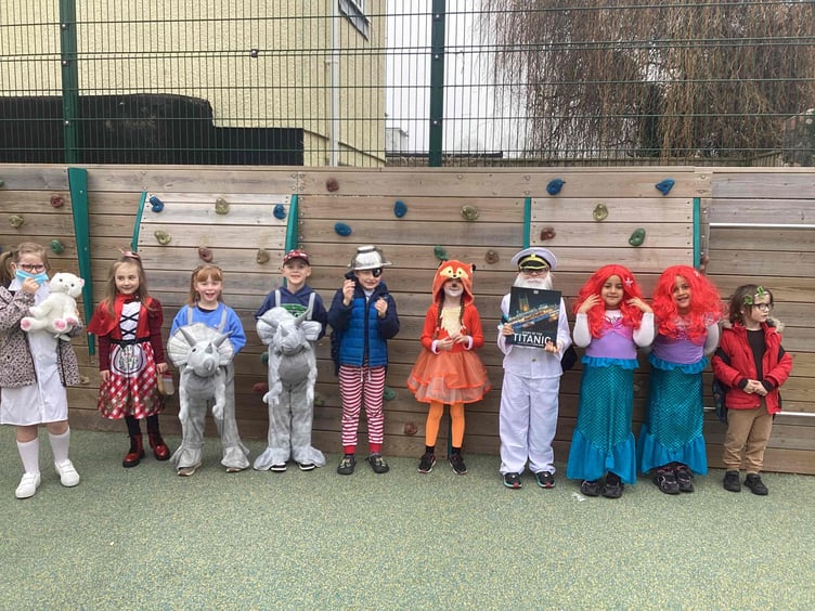 Clever costumes for World Book Day at All Saints Marsh C of E Academy in Newton Abbot
