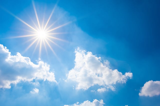 Sunny day with light breezes today patchy rain expected tomorrow