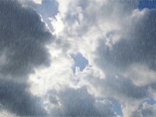 Patchy rain nearby today and sunny tomorrow