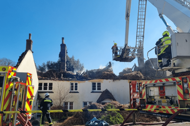 The aftermath: Firefighters from more than 25 stations were involved in the incident 