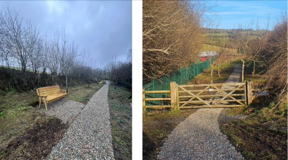 The new, off-load path connects Moretonhampstead to the Wray Valley Trail.