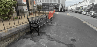 First of Queen Street's new benches installed 