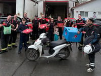 Fire crew's pizza-fuelled car wash raises grand for charity 