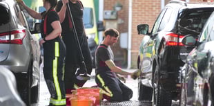 Fire station's car wash success £2,000