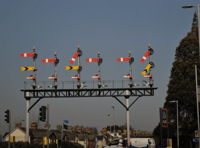Restoration of town's iconic railway gantry completed 