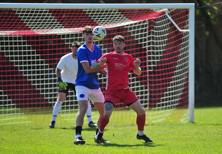 South Devon Football League Premier Division. Kingsteignton Athletic versus Newton Abbot Spurs 2nds. The Rams went down two goals to one to their Newton neighbours