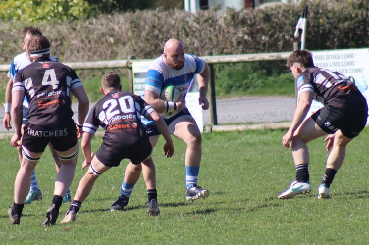 Teignmouth RFC try scorer Mathew Dowrick