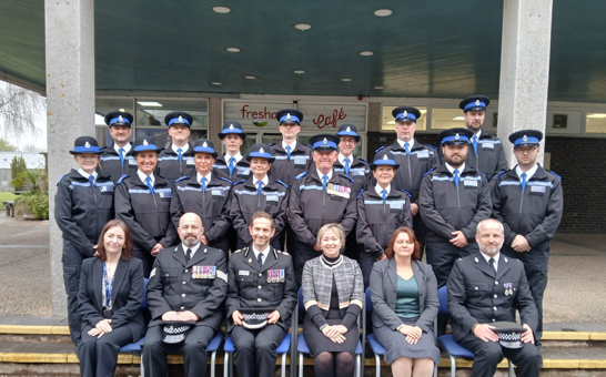  A new cohort of Police Community Support Officers after passing out at Middlemoor HQ on Friday