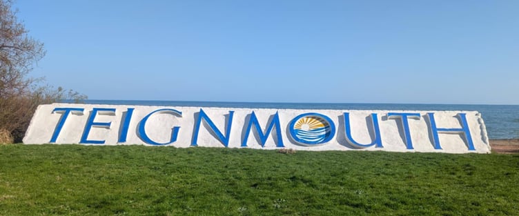 Teignmouth's freshly painted letters.