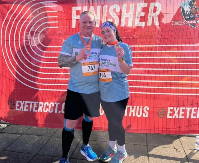 Newton Abbot pair raise £16k for cancer unit