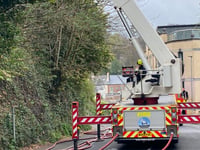 Firefighters tackle major house fire in Tavistock