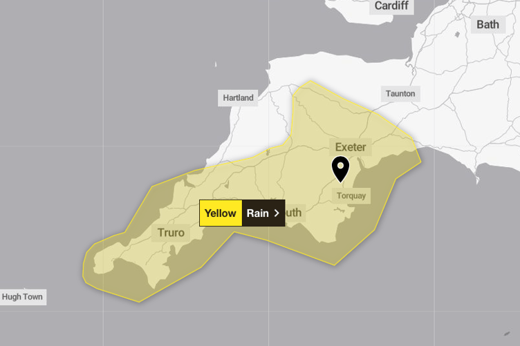 The warning comes into force from 6pm tomorrow, Friday, April 18 and lasts until 9am on Saturday, April 19