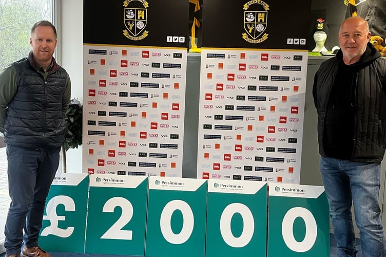 Buckland Athletic have received £2,000 from Persimmon Homes. 