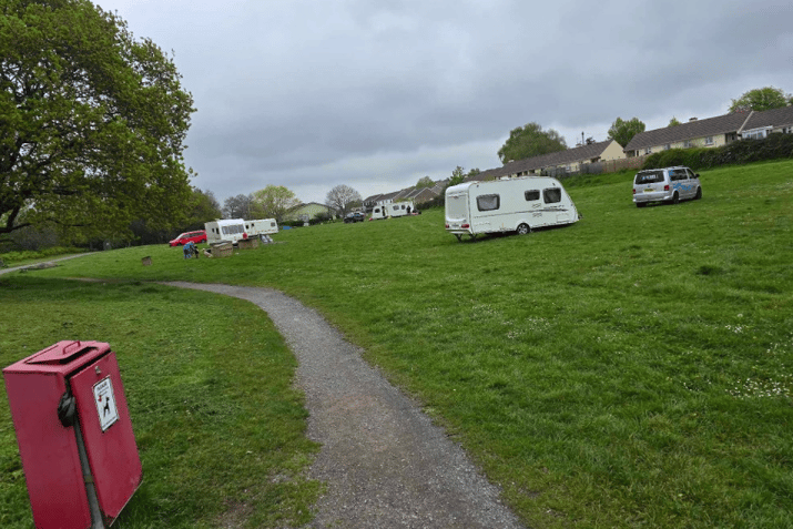 At least four caravans have set up in Sandringham Park