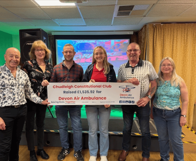 Constitutional club's sizeable donation to air ambulance 