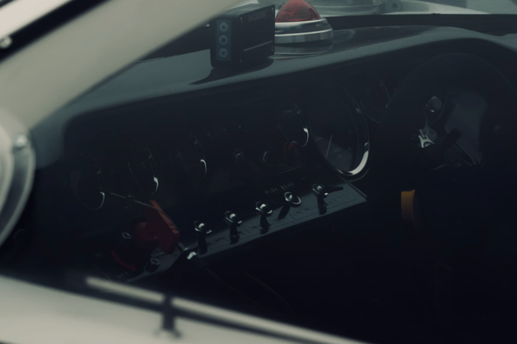 There was damage to central console of police car