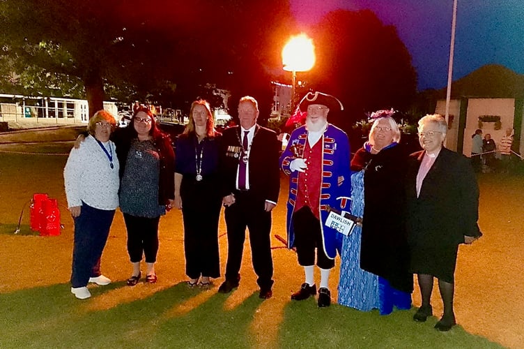Beacon lighting in Dawlish for VE Day. photo NOREEN GOODCHILD