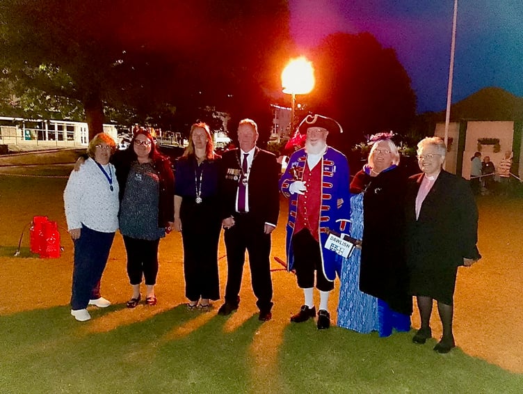Beacon lighting in Dawlish for VE Day. photo NOREEN GOODCHILD