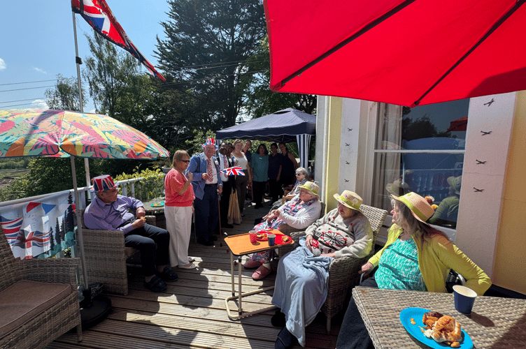 Residents at the Croft care home in Newton Abbot celebrated VE Day with a special, sun-soaked BBQ