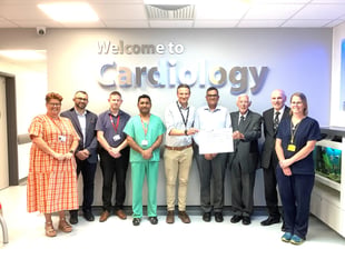 Freemasons' £1,000 donation to cardiology department 
