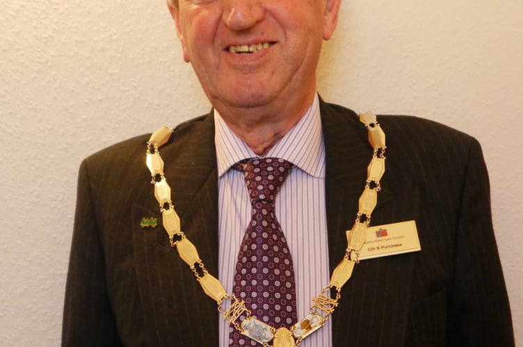 Ken Purchase when he was Mayor of Newton Abbot. Photo Newton Abbot Town Council 