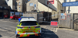 Police cordon off Newton Abbot street 