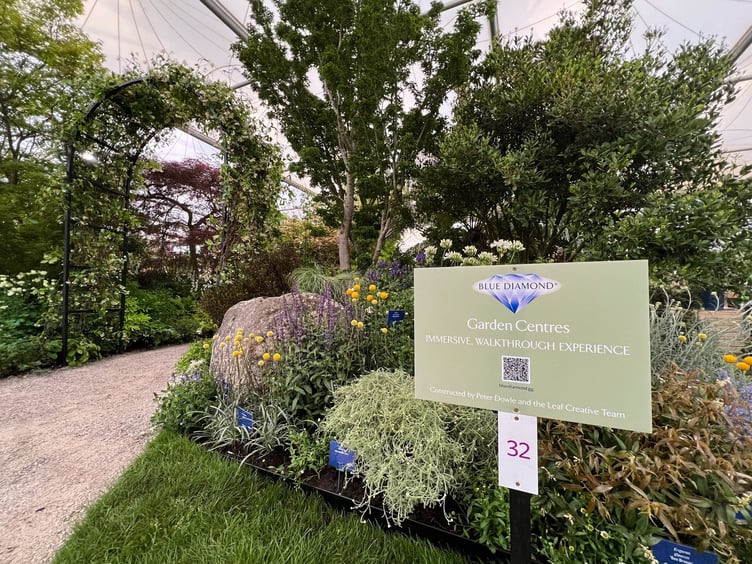 Medal-winning Blue Diamond Garden Centres exhibit at RHS Chelsea Flower Show. Photo Blue Diamond