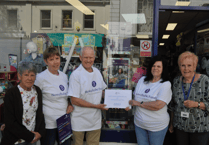 Newton Abbot charity shop volunteer raises more than £2,000 for Bowelbabe Fund