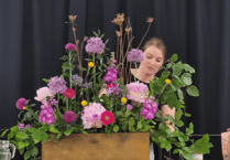 Newton Abbot Flower Club 'delighted' at NAFAS demonstrator Rosie's visit