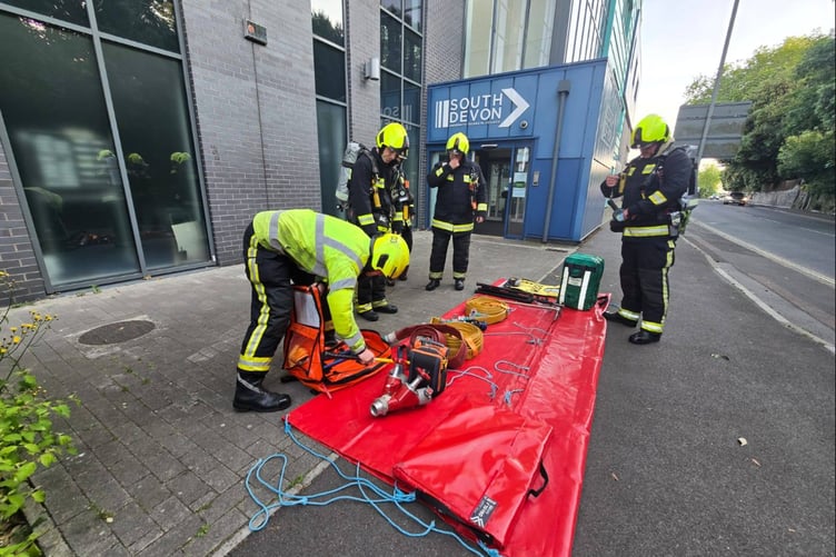The crew travelled a stone’s throw away to South Devon UTC for Monday’s training