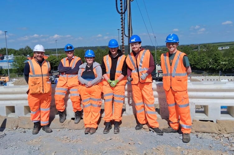 Throughout the week the students visited high profile sites, including the Dawlish and Teignmouth sea wall project