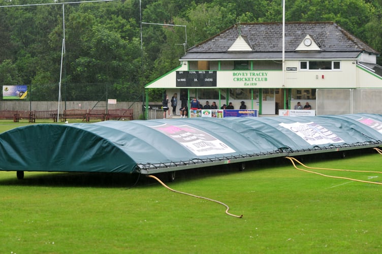 Devon Cricket League. Super soaker Saturday. The covers stayed on for Bovey Tracey's Division A match against Tavistock as it became one of more than 95% of matches cancelled by the rain