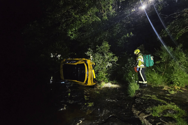 The car fell more than 50ft